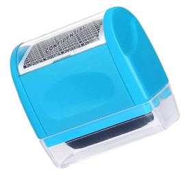 Address Blocker Stamp – 1.5-Inch Wide Identity Theft Protection Roller Stamp – Confidential Data Redaction for Mail, & Documents – Easy-to-Use