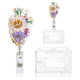 Ziyero Retractable ID Badge Holder Nurse for Women in Nursing Doctor Practice Removable Key Roll with Card Case Card Holder ID Nurse Accessories