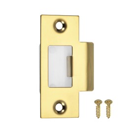 uxcell Door Strike Plate, 68mm x 39mm 201 Stainless Steel Latch Deadbolt Strike Plate for Door Frame Door Jamb, Gold