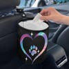Darisoco Dog Paw Heart Car Garbage Can Mini Car Trash