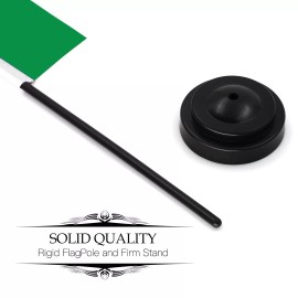 Anley Italy Deluxe Desk Flag Set - 6 x 4 Inch Miniature Italian Desktop Flag