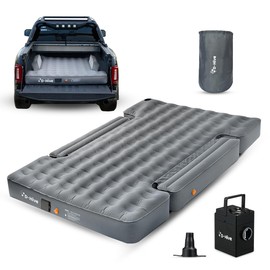 D-Hive Unbeatable Durability 6-6.5" Truck Bed Air Mattress, Durable Extra Thick 300D Oxford Fabric, Quick Easy Set-Up w/Electric Pump,Truck Camping Mattress Compatible with F150, Ram, Tundra