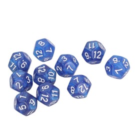12 Sided Dice, Comfortable Touch Fade Resistant 40pcs Prevent Oxidation Exquisite Polyhedral Dice for Teaching (Blue)
