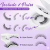 WENDY LASHES 4 Pairs Magnetic Eyelashes No Glue Needed Reusable