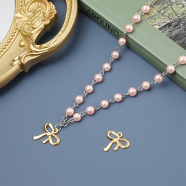 TEHAUX 100pcs Bowknot Charms, 18K Gold Bowknot Jewelry Charms Metal Bow Tie Charms Pendant Bow Earring Charms Alloy Bracelet Bow Charms Bow Charms with a Hole for DIY Earrings Necklaces