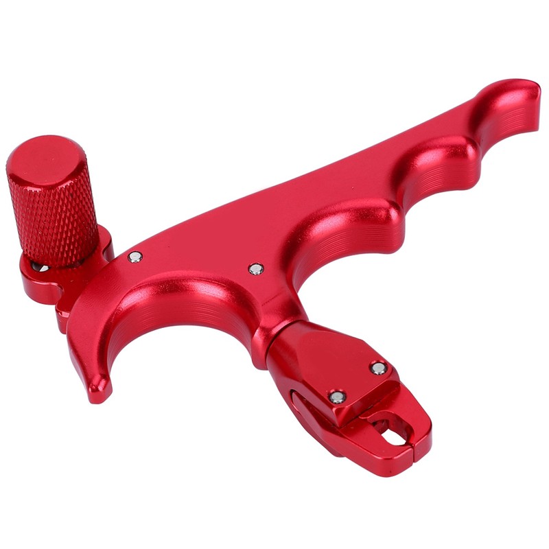 Metal 4-Finger Bow Release Caliper Thumb Trigger Grip Hunting Shooting