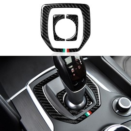 Car Gear Shift Trim Center Console Panel Cover Sticker Carbon Fiber Decal fits for Alfa Romeo Giulia 952 Stelvio 949 2016 2017 2018 2019 Accessories