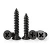 MOOPW Flat Head Wood Screws - Stainless Steel 304 Black