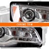 CONLLCON Headlights Assembly Compatible with 2012-2014 Chrysler 300,Headlamp Chrome Bezel