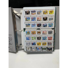 BestConSold 70-Game DS/3DS Binder Holder – Rigid 3D-Printed Page with Secure Slots Organizer