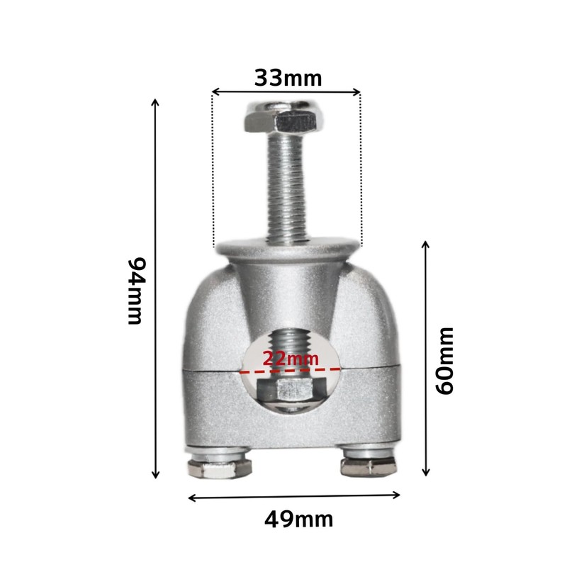 TSUCIA 2pcs Motorcycle Handlebar Riser Clamp 22mm Universal Fit Harley