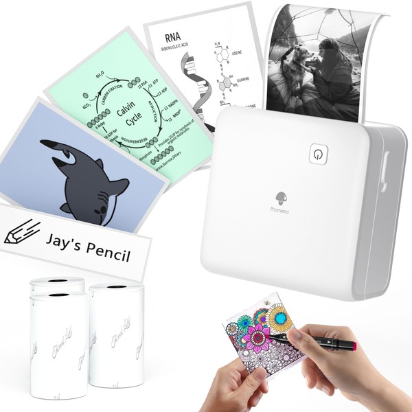 Phomemo M02Pro Pocket Printer, 300 DPI Mini Thermal Printer for