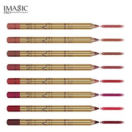 COSLUXE IMAGIC Imagic Professional cosmetic 8 Colors 8g Waterproof Smooth and Long Lasting Golden Silky Lip Liner Pencil Set