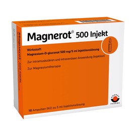 Magnerot® 500 Injects with Magnesium Gluconate, 10 Amp. 5 ml Each