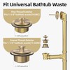 Champagne Brushed Gold Bronze Bathtub Drain, Hair Catcher and 2-Hole