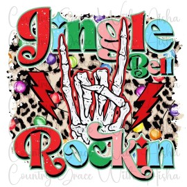 Handmade Sublimation Transfer Jingle Bell Rockin Christmas Ready To Press Heat Transfer