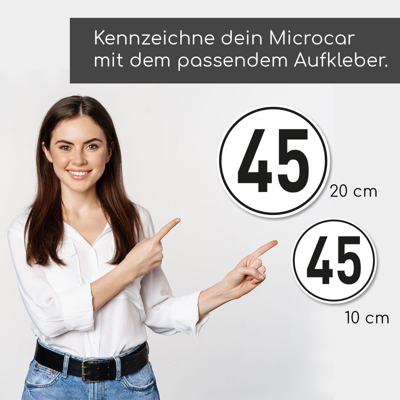 iSecur 45 km/h sticker, size diameter 10 cm, speed sticker,