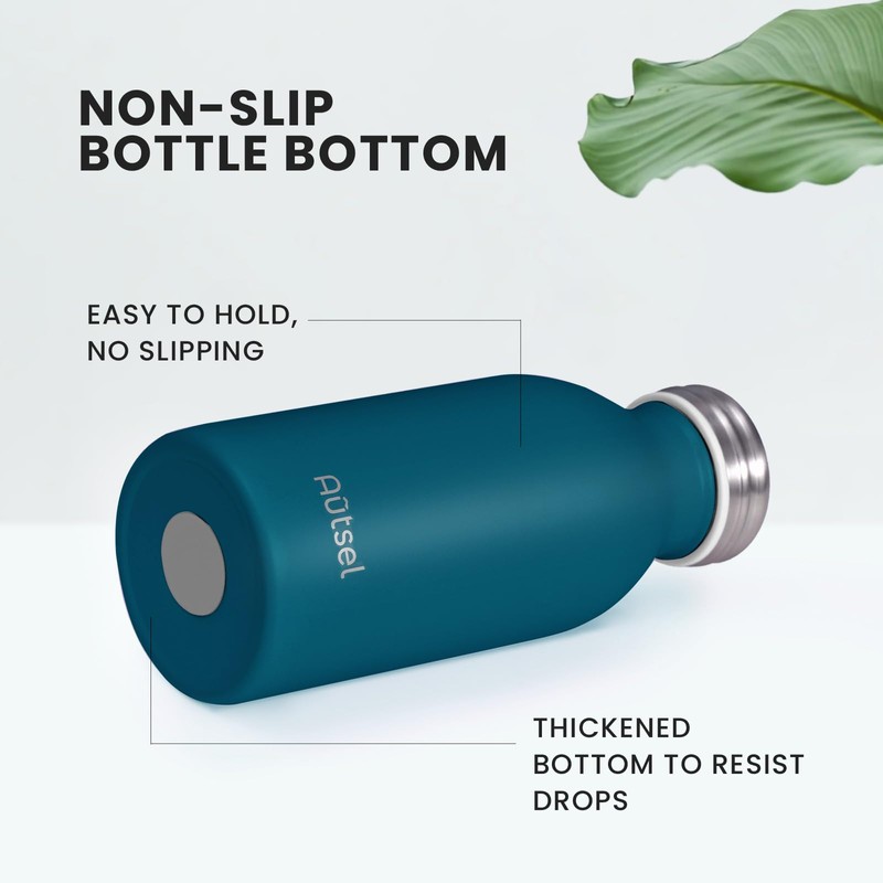 Stainless Steel Water Bottle 350ml, Double Wall Vacuum Insulated, BPA-Free