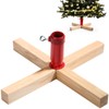 Soaoo Wood Christmas Tree Stand 15.7 Inch Replacement Xmas Tree