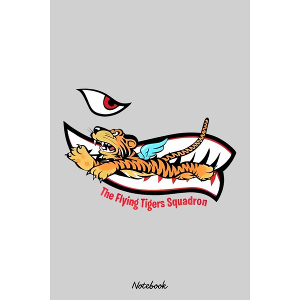 Flying Tigers Squadron Vintage Insignia Notebook: Matte Finish Cover, Diary,