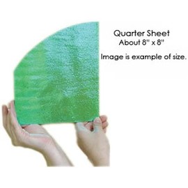 4 inch X 4 inch Dichroic Cyan/Red On Thin Clear Glass - 90 Coe