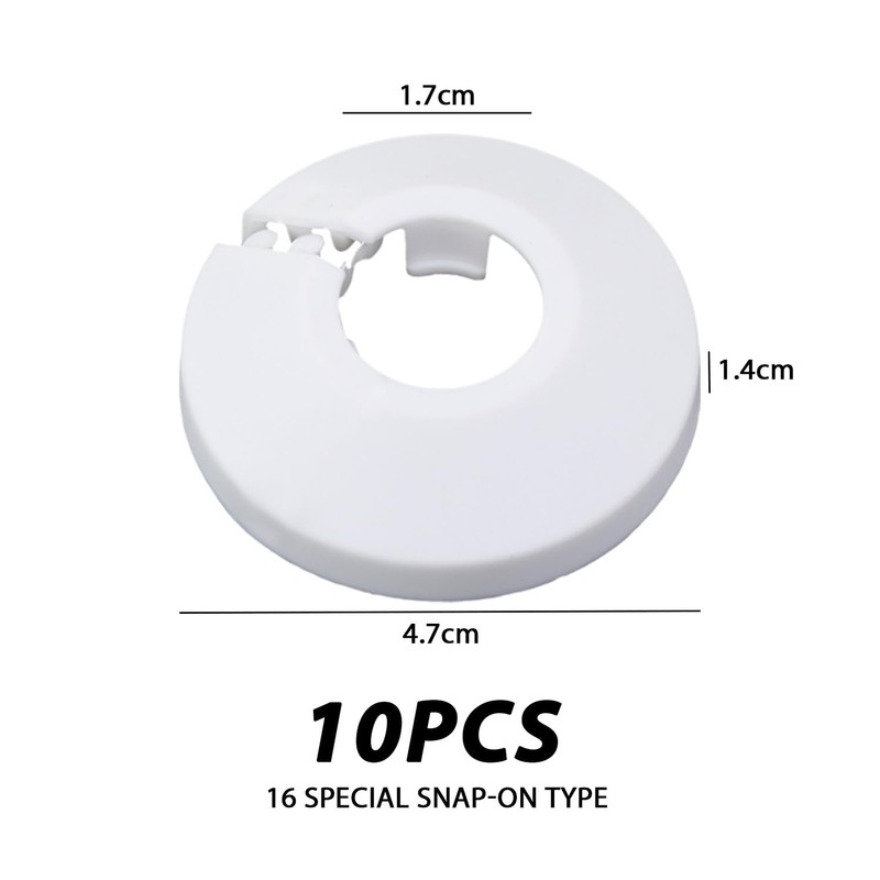 Pack of 10 Plastic Pipe Covers, Heater Pipe Decor Buckle,