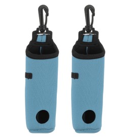 uxcell 2 Pack Golf Ball Carry Bag, Waist-Mounted Storage Bag Neoprene Golf Tee Holder Pouch with Lightweight Hook for Men and Women, Light Blue