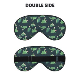 Sleep Mask for Side Sleeper Women Men, Eye Mask for Sleeping Light Blocking, for Travel, Nap, Meditation (Cactus)