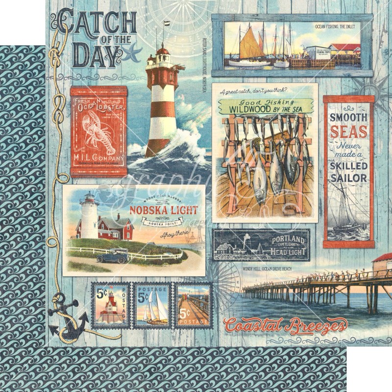 GRAPHIC 45 *CATCH OF THE DAY* COMPLETE PACKAGE ~ BEACH
