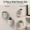 2PCS 3D Printed Wall-Mounted Flower Pot - Marble-Patterned Indoor Planter
