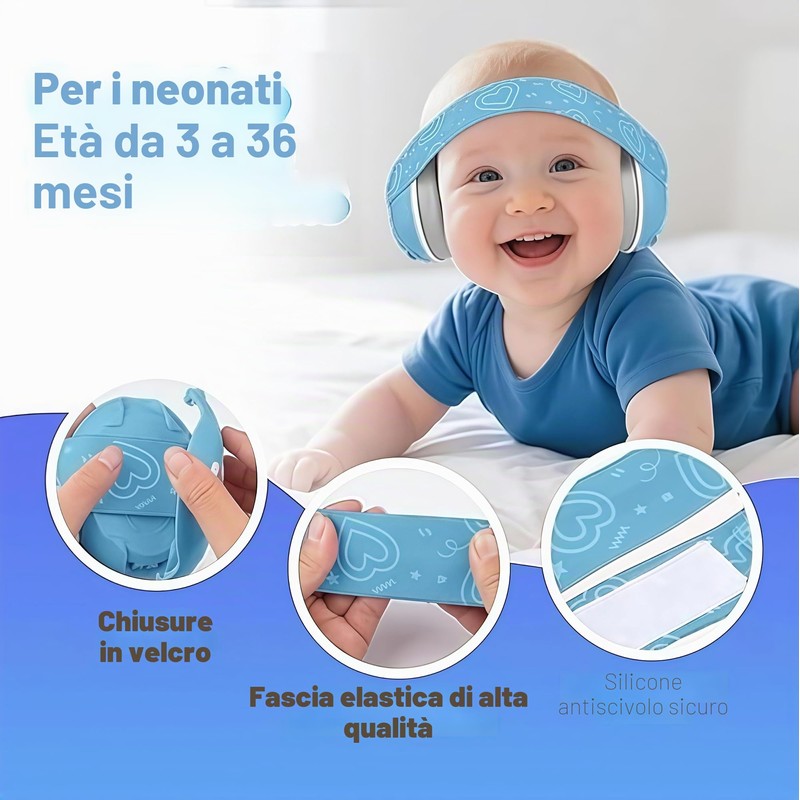 GUKOY Cuffie Antirumore per Neonati e Bambini Piccoli Fino a