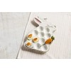 Mud Pie Bunny Deviled Egg Holder, Cream, 13.75" x 8.5"