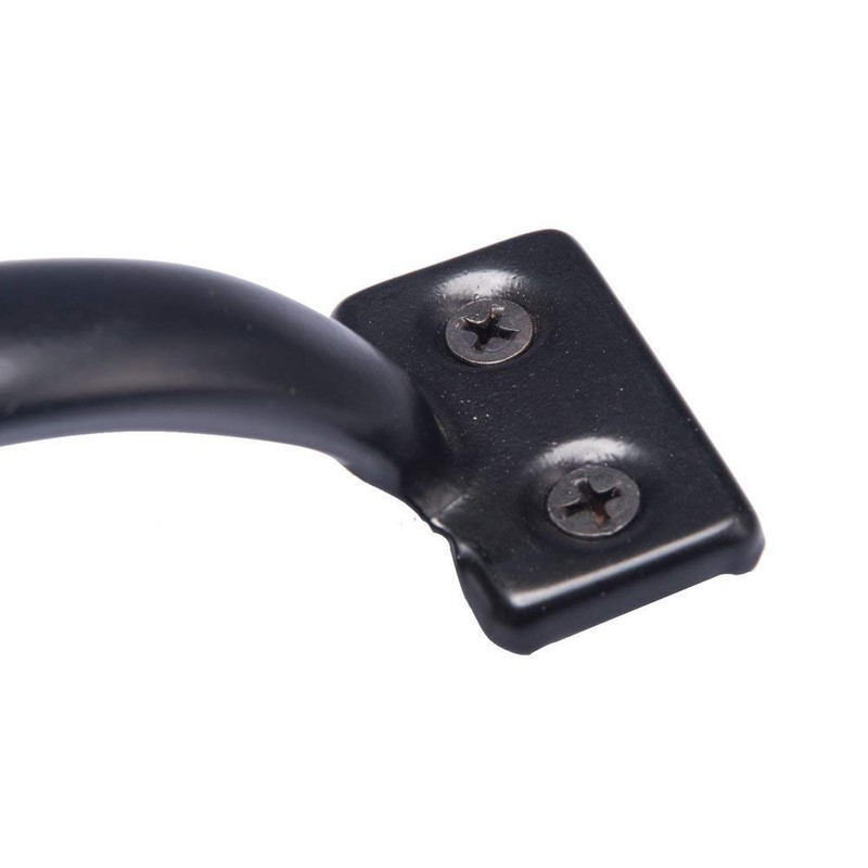 Tebery 4 Pack Utility 6-1/2 Inch Pulls in Black Metal