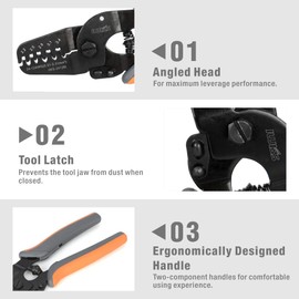 iCrimp AWG24-12 JST Open Barrel Crimper c/w Wire Cutter
