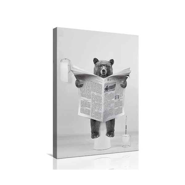 WADBTP High Ground Cow Bathroom Decoration Pictures, Modern Black and