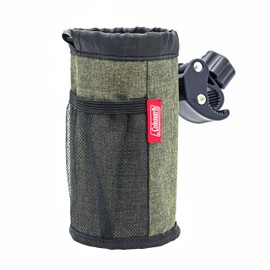 Coleman Bicycle Drink Holder, Bottle Gauge, Cold Insulation, Smartphone Storage Included, Khaki