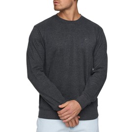 Indicode Men's Holt Sweatshirt with Ribbed Cuffs, Men's Sweater Pullover for Men, Charcoal mix