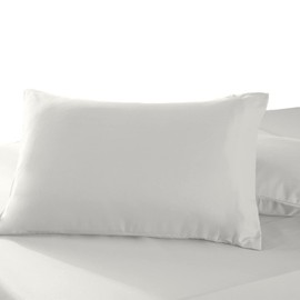 Pizuna 100% Cotton Housewife Pillowcases 2 Pack Off White 48x74cm, 400 Thread Count Long Staple Combed Cotton Pillow Cover, Sateen Weave Standard Housewife Pillowcase (Cotton Pillowcase Pack of 2)