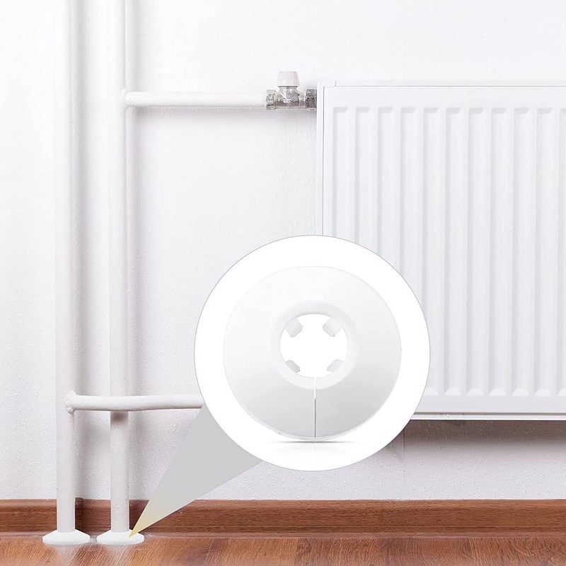 4Pcs Radiator Pipe Covers White Plastic Plastic Pipe Covers Sleeve