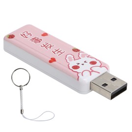 U Disk PushPull Type USB2.0 Flash Drive Portable Plug in Data Storage Device with Lanyard(64GB )
