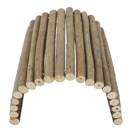 Guinea Pig Wooden Tunnel, Climbing Toy Extra Large Teeth Bendable Wood Tunnel for Rat for Gerbil for Hedgehog 20*30CM