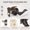 KNOBWELL 6 Pack Bronze Lever Door Handles Privacy Door Levers