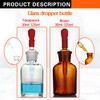 TISMART Dropping Bottle Sets 3PCS Transparent 3Size(30ml (1.01oz)/60ml (2.03oz)/ 125ml
