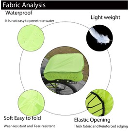 35L Bicycle Rear Rack Rain Cover Bicycle Bag Rain Cover Green