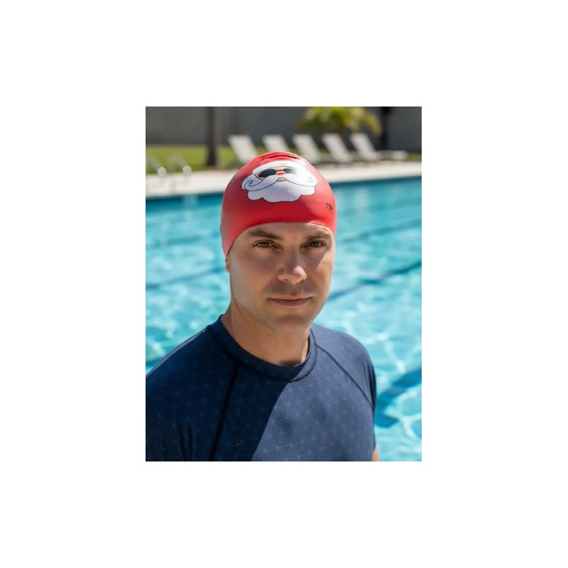 escualo Gorra para Natacion Unisex Adulto y Niño Modelo Santa