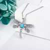 ONEFINITY Dragonfly Necklace 925 Sterling Silver Moonstone Opal Turquoise Dragonflys
