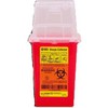 BD 1.5 Qt. Phlebotomy Nestable Sharps Collector, Red Base/Natural Top, Dual Access, 1 Each, BD 305487