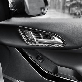 Inner Door Handle Panel Cover Trim Door Lock Button Decor Trim Compatible with Chevy Equinox Premier 2025-2026 Accessories (Carbon Fiber Pattern)