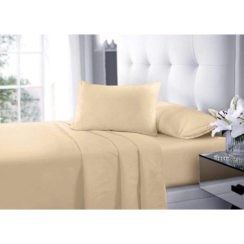 Goldstar Latte Single Flat Sheet Soft Microfibre Easy Care Wrinkle