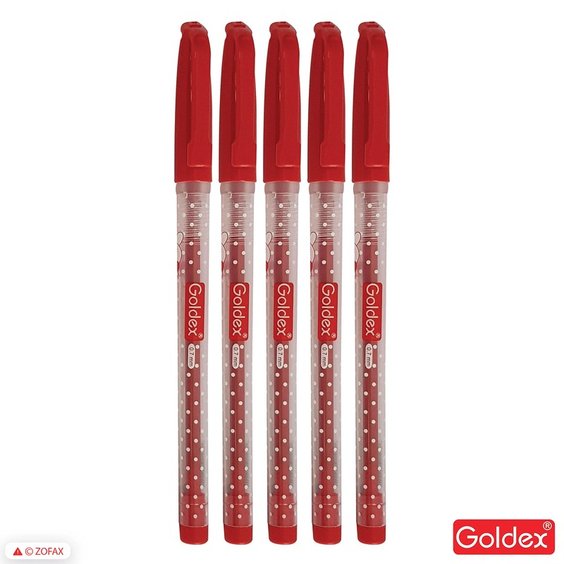 Goldex 5 x 0.7mm Ball Pens Cotton Doll Ball Point